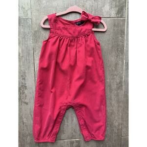 Baby Gap Pink Corduroy Jumpsuit Romper One Piece Sleeveless Outfit 6-12 Months